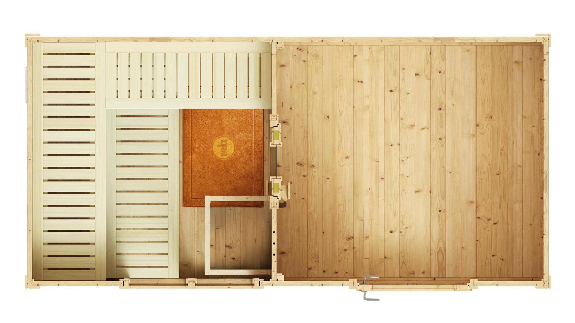 Szaunaház elrendezése