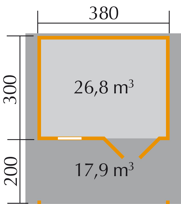Weka faház terasz előtetővel 111