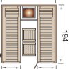 Weka szauna alaprajz helytakarékos kivitel Weka panel szaunaák a könnyű összeszerelés érdekében