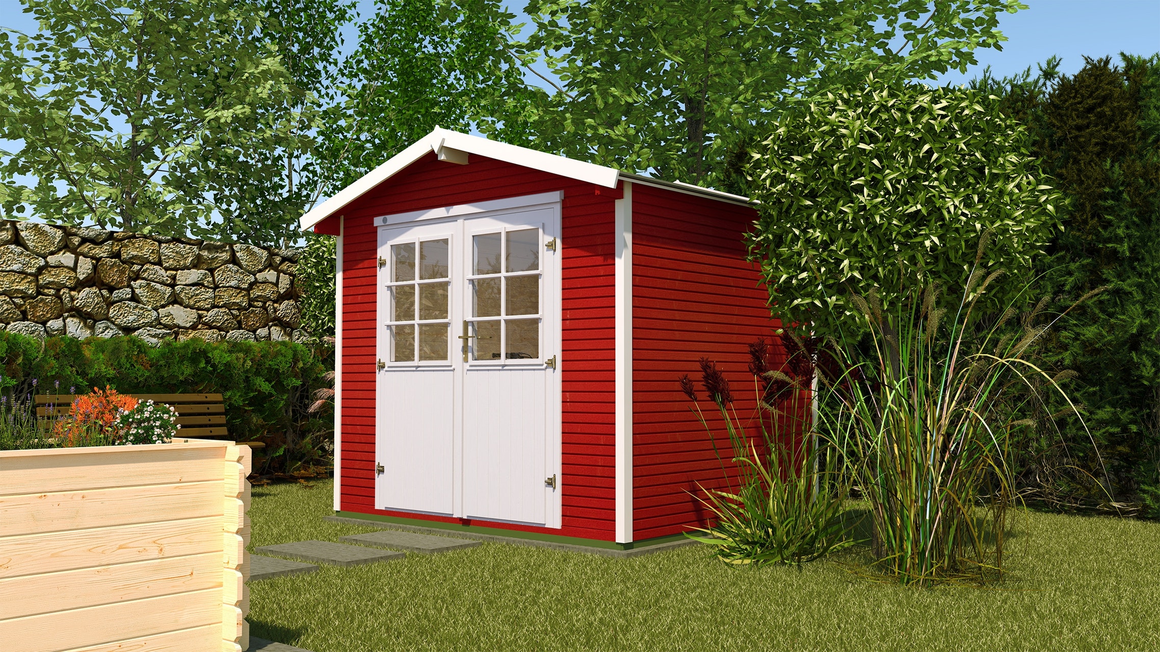 Faház svédvörös fehér gyári festés Weka 218