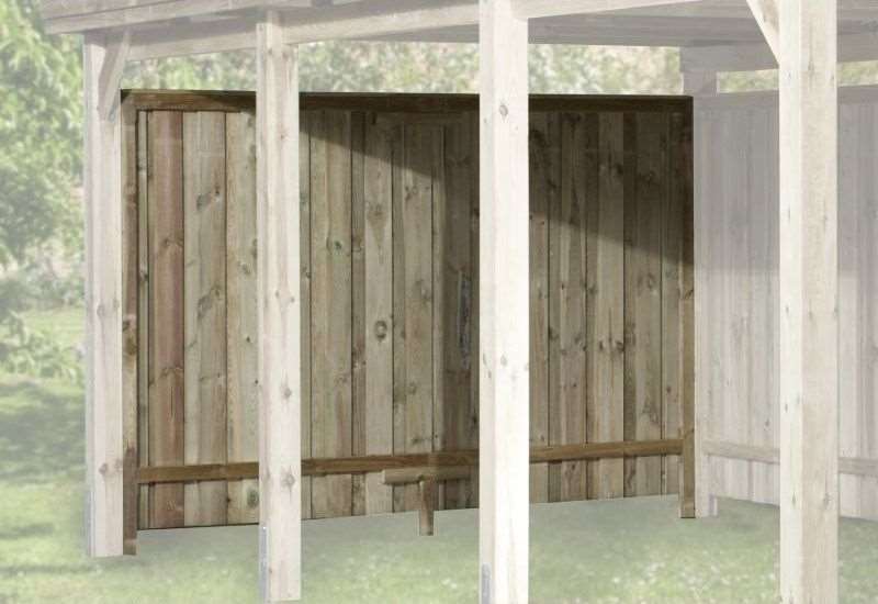 Hátfal elem nyitott garázshoz