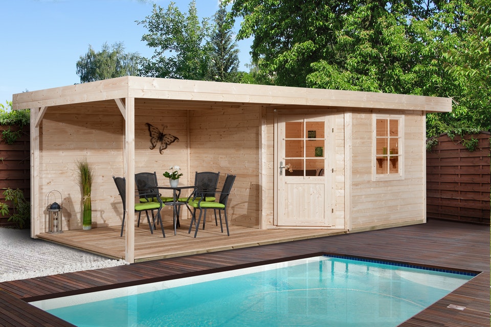 Faház terasszal natúr Weka 213.2424.