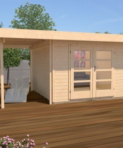 Faház fatárolóval Weka lapostetős 126-os kivitel