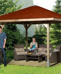 Kerti pavilon négyszügletű kivitel 380x380cm