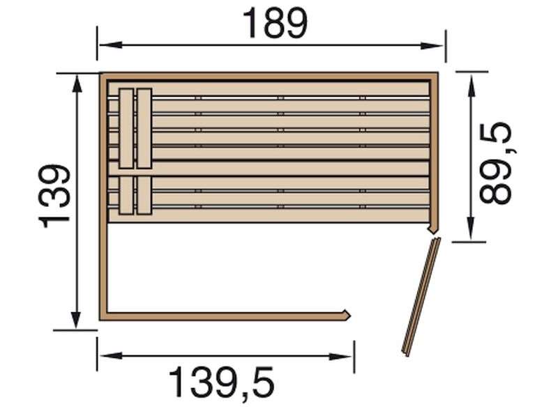 Szauna sarok kivitel Weka 539.2015
