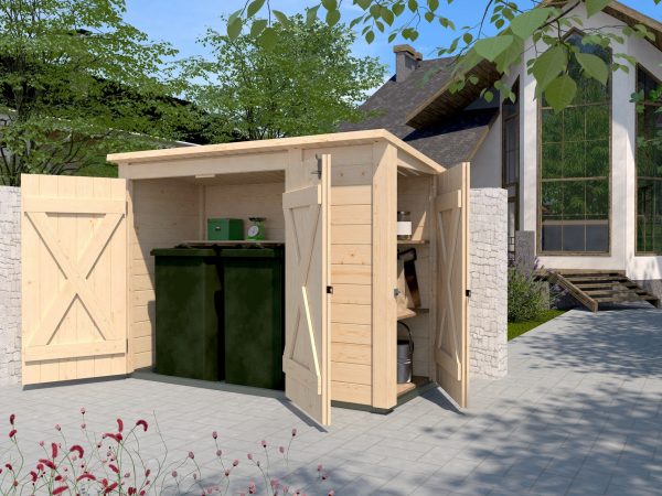 Zárt kukatároló polcozott szerszámtárolóval Weka 367 Kukatároló Weka multibox szerszámtárolóval