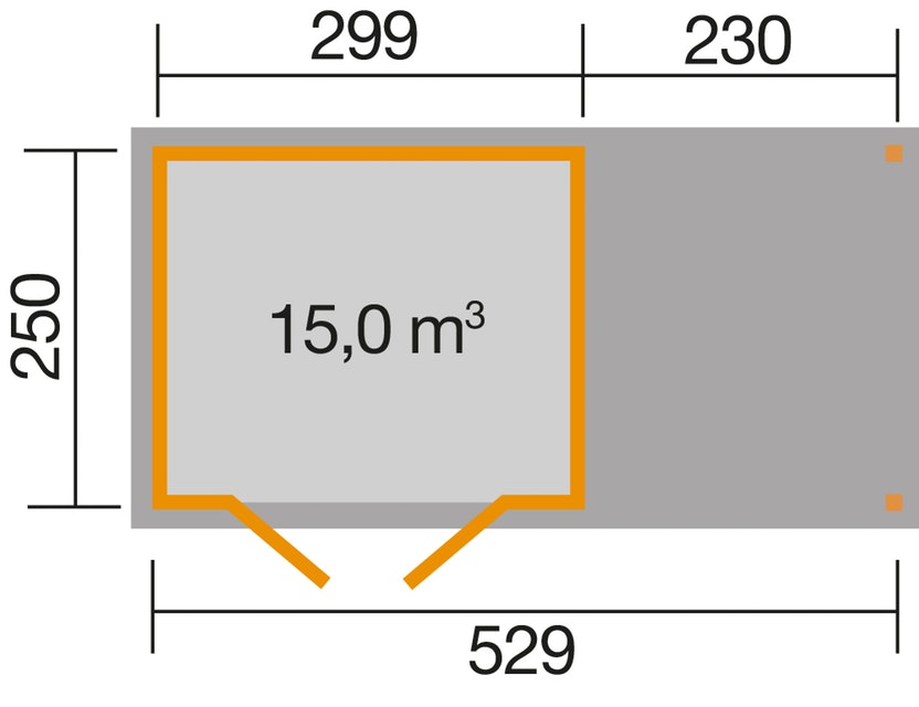 Szerszámtároló Weka faház 321 fatárolóval - Image 11