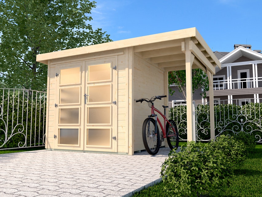 Szerszámos faház fatárolóval Weka 321