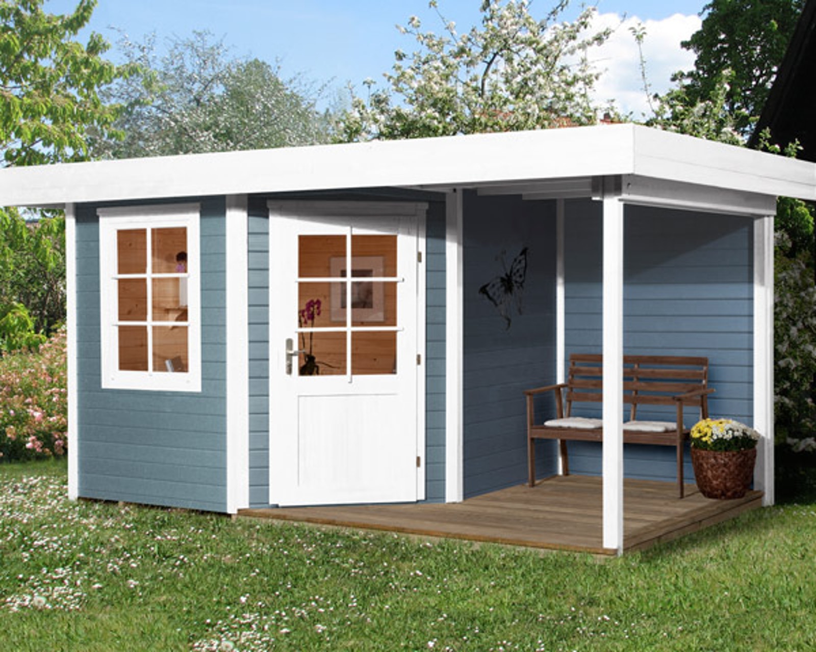 Weka faház 213 szürke fehér fatárolóval