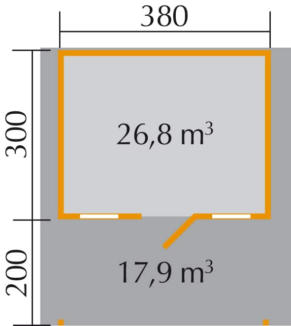 Faház terasztetővel Weka 135
