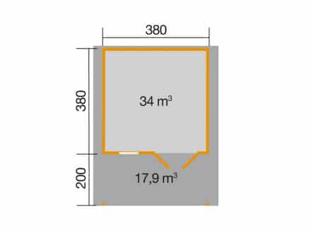 Weka faház 136 terasz tetővel