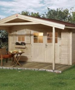 Weka faház gerendaház terasz tetővel