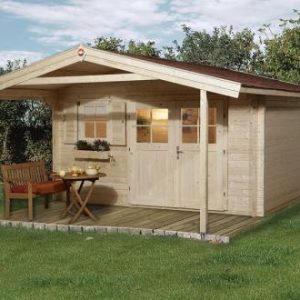 Weka faház gerendaház terasz tetővel