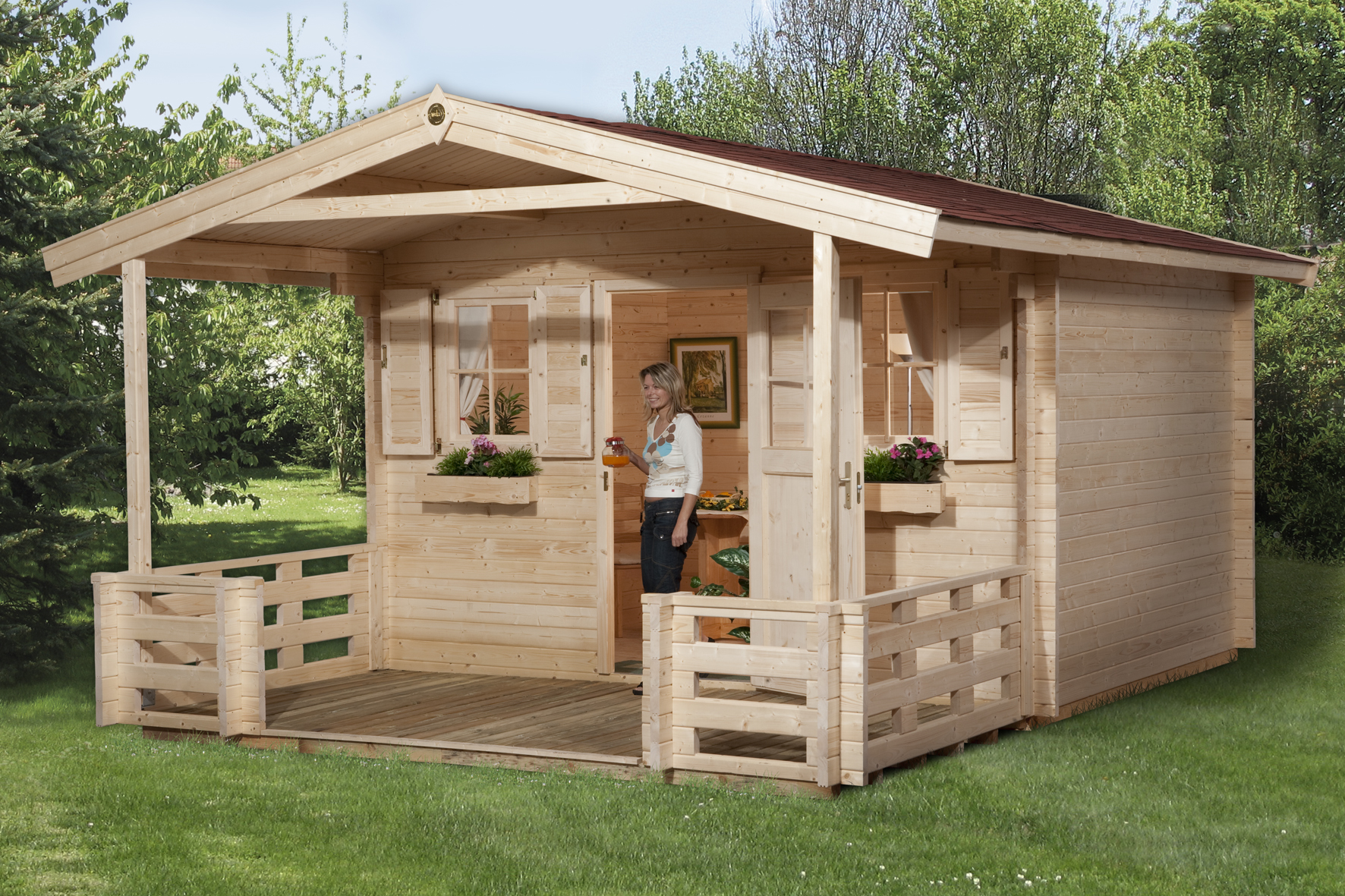 Weka faház 138.3838-típus terasszal együtt