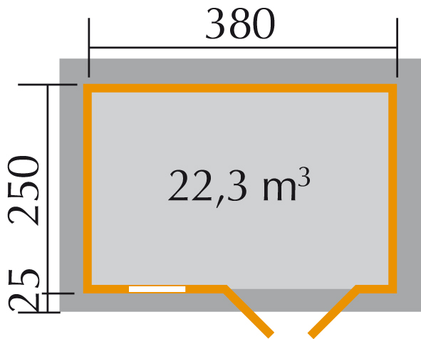 Faház alapozási mérete Weka 163.3825.