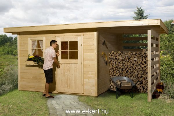 Weka szerszámtároló faház fatárolóval Szerszámos faház fatárolóval Weka 170-es típus