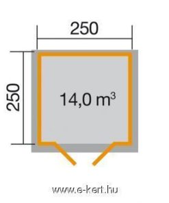 Szerszámtároló faház alapozási mérete 209