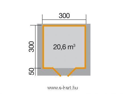 Szerszámtároló alaprajza Weka 209.3030