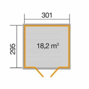 Faház szerszámtároló alapozási mérete 218/3