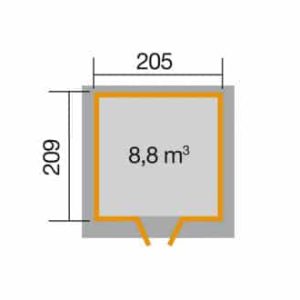 Szerszámtároló227-es faház