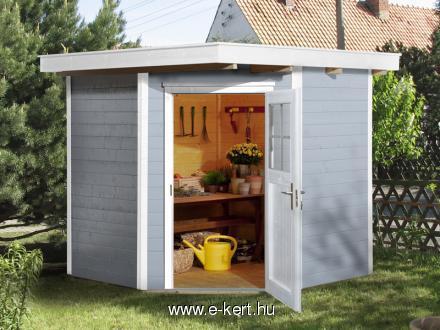 Lapostetős faház szürke fehér Weka 229