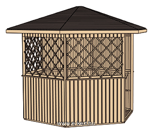 Pavilon szerkezete Weka 233