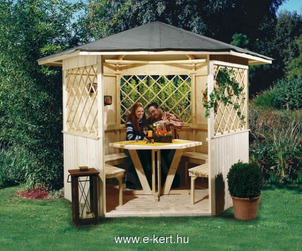 Kerti pavilon hatszögletű