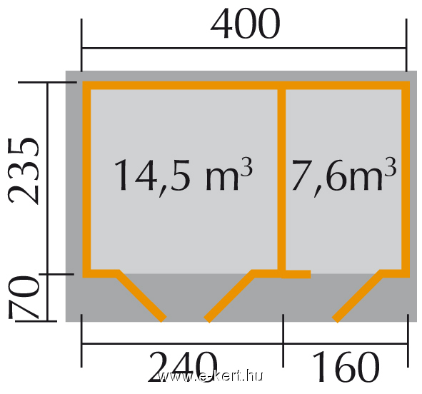 Faház alapozási mérete 261/1