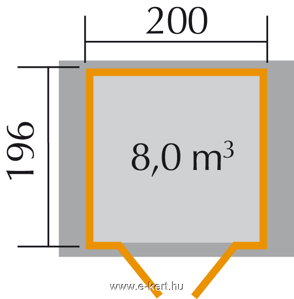 Kerti faház alapozási rajz 316-os típus