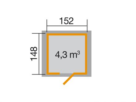 Weka szerszámtároló alaprajza 317.1515.20400
