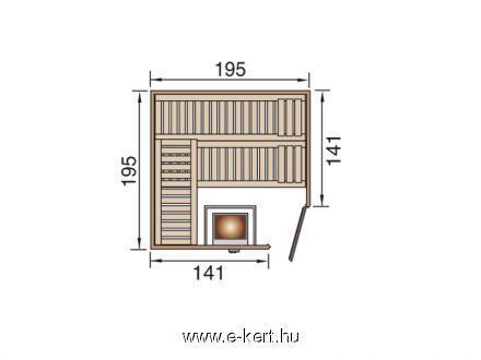 Finn szauna alaprajza Cubilis