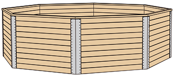 Weka kerti medence építés fából