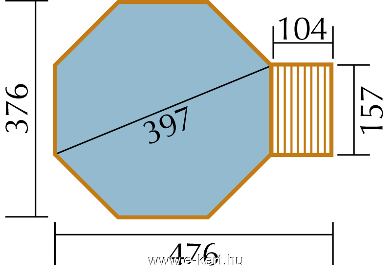 Kerti medence építés 4m