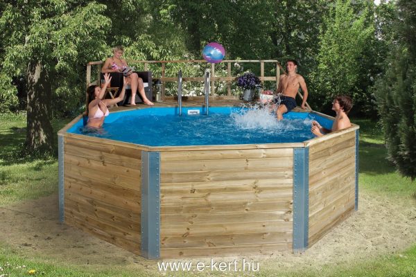 Gerendavázas kerti medence építés gyorsan, praktikusan Medence felszín feletti medence építés