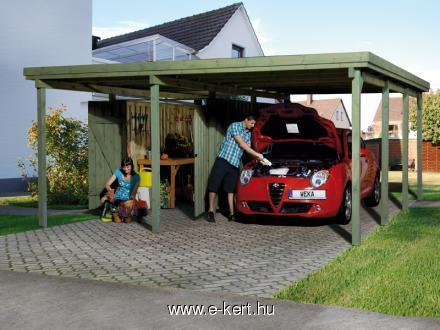 garázs szerszámtárolóval nyitott garázs Weka 607/5260