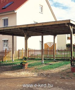 Nyitott garázs két autó részére beálló