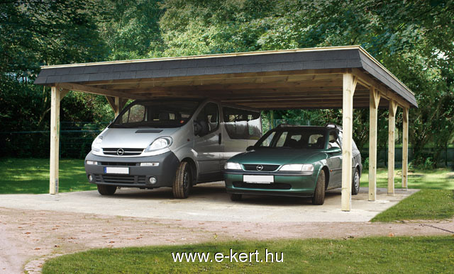 Nyitott garázs dupla garázs építés
