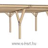 Garázstető szerkezete Weka 612.6060.30.00 Carport Weka 612.6060 garázs szerkezete