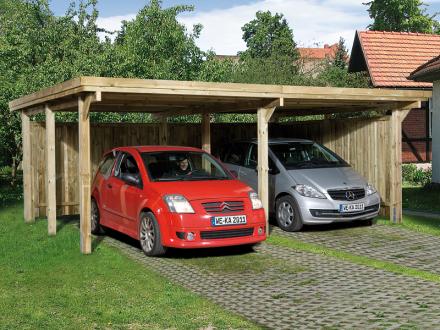 Dupla nyitott garázs építés