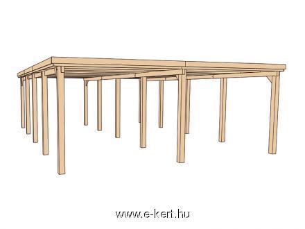 Nyitott garázs 618 szerkezeti rajza