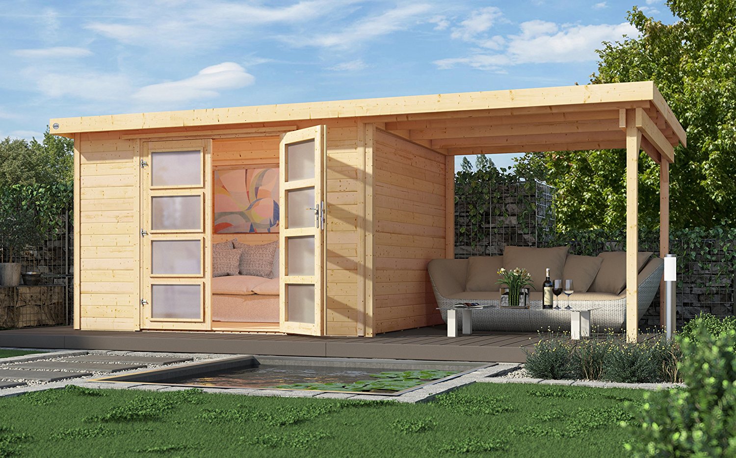 Szerszámtároló 230 cm-es terasszal