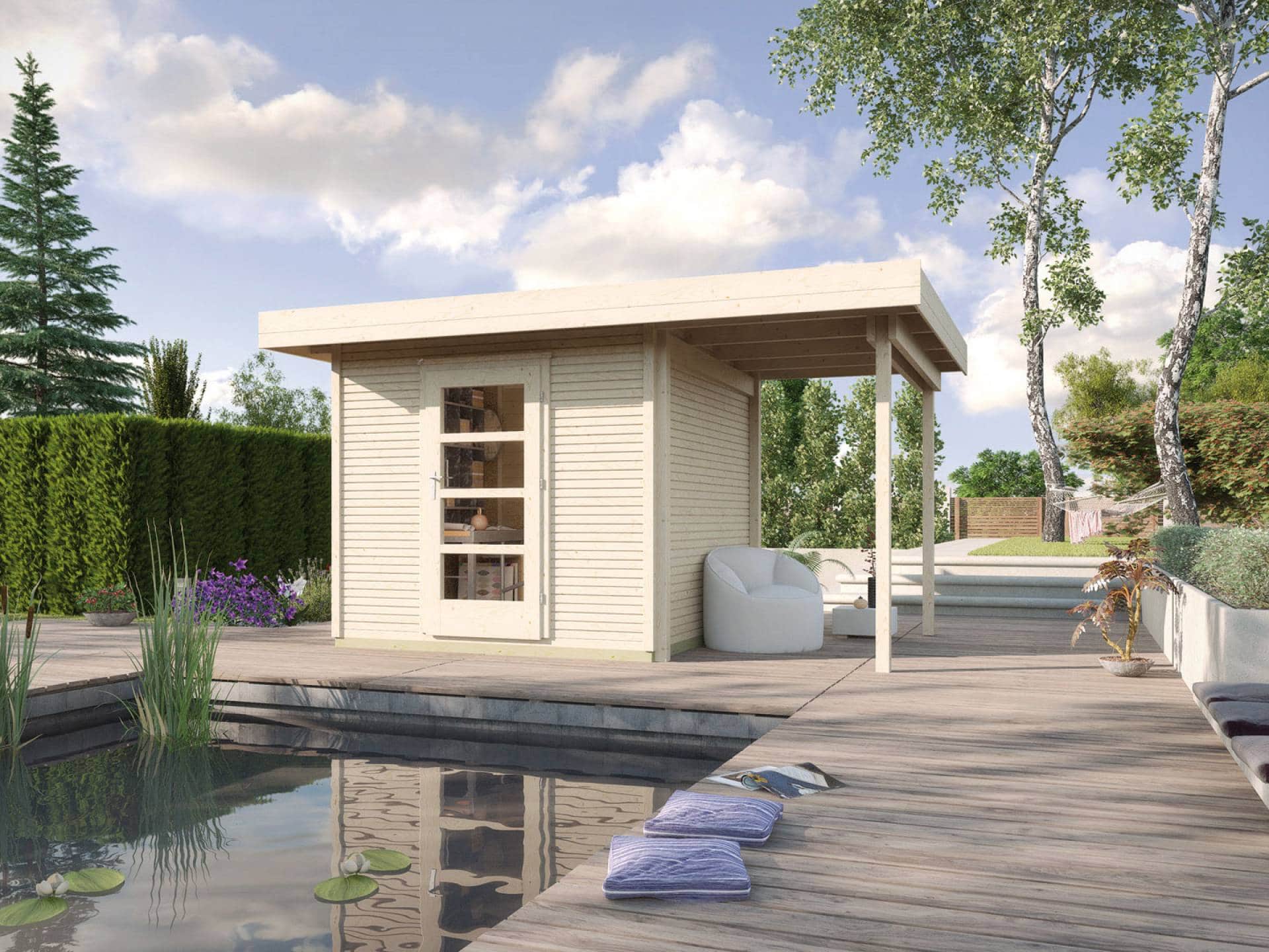 Faház fatárolóval natúr