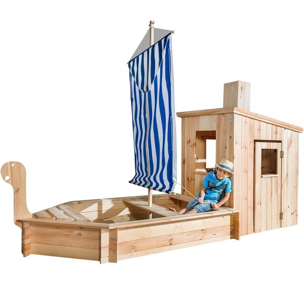 Homokozó fa hajó játszótér Homokozó hajó Játszótér