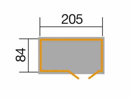 Kerékpártároló alaprajza Weka 367