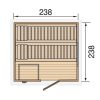 Weka szaunaház 533-as típus Szaunaház alaprajza Weka 533
