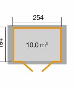 Szerszámtároló faház 316 - 254x194 cm, natúr kezeletlen faanyag