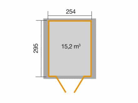 Weka 316-os szerszámtároló faház alapozási mérete