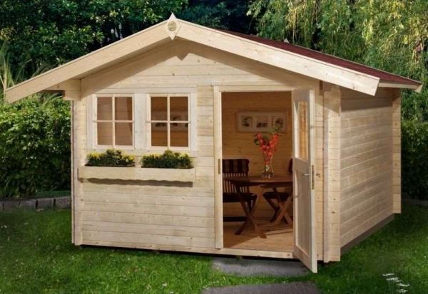 Minőségi Faház Weka 139 típus Gerendavázas faház Weka masszív kerti ház