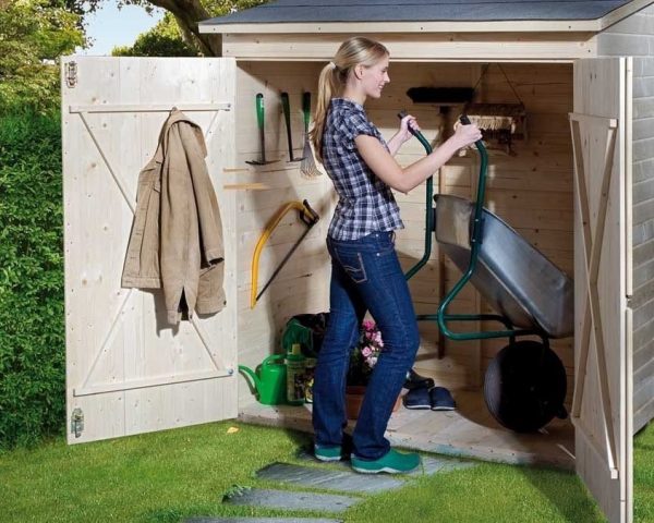 Szerszámtároló szekrény lapraszerelt Weka kerti tároló Szerszámtároló Weka 361-es kerti tároló