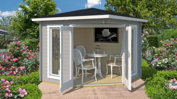 Pavilon faház Weka408 Ötszögletű pavilon faház Weka408